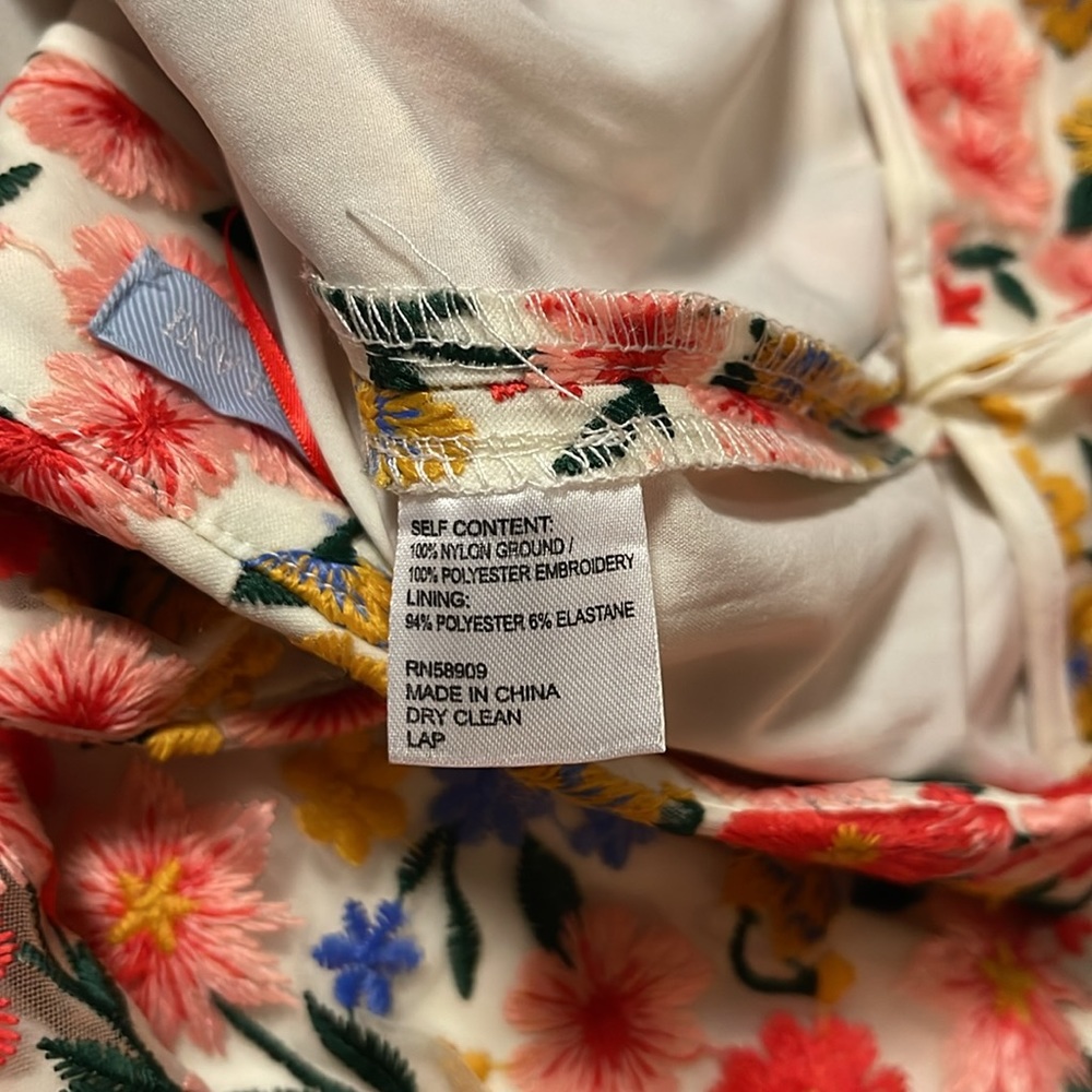 Antonio Melani PantsWide Leg Pants . Embroidered Floral Wide Leg - Picture 7 of 7
